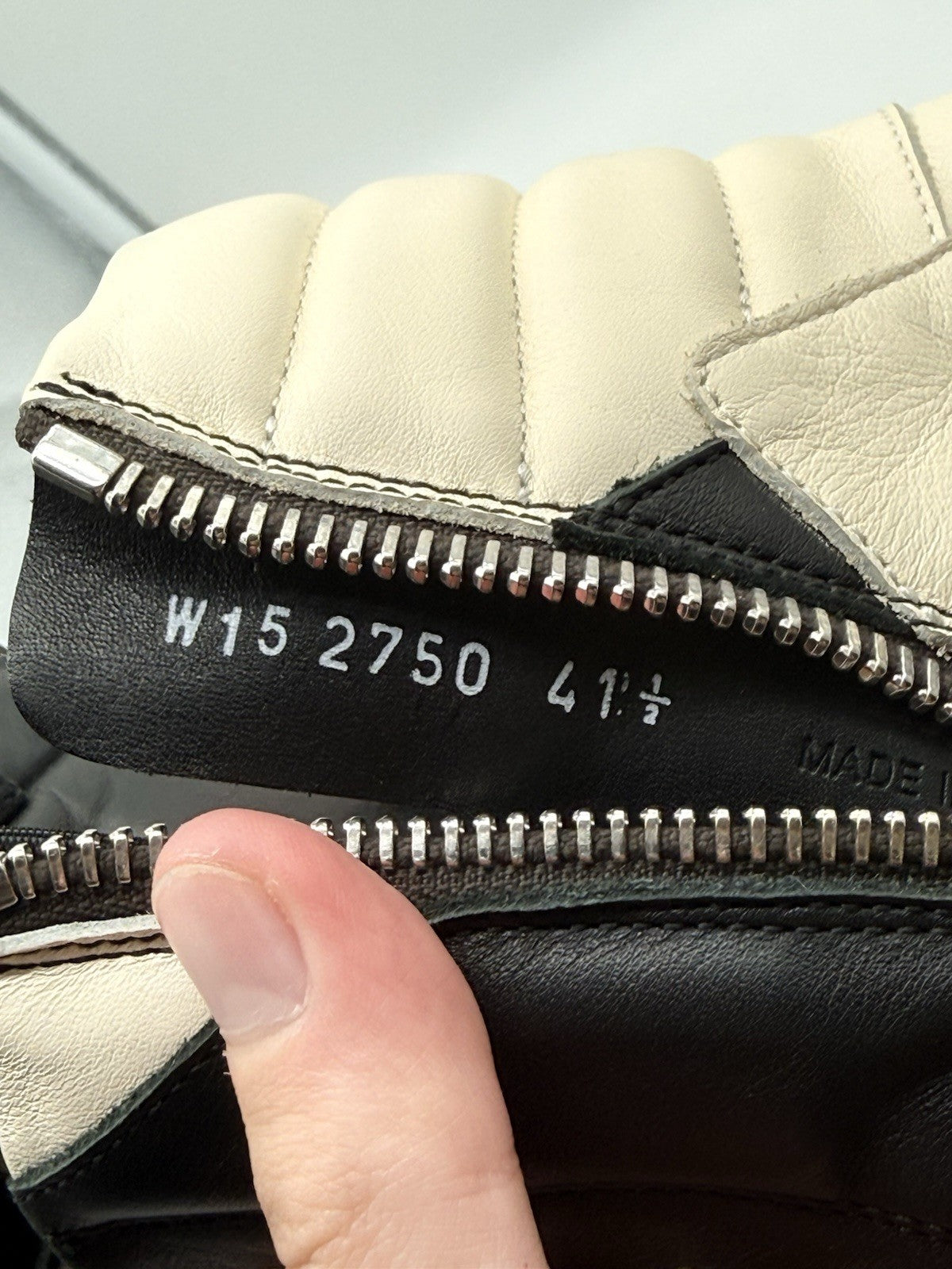 Size 8.5 - Rick Owens Geobasket Black Milk