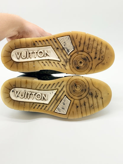 Size 9 - Louis Vuitton Trainer Sneaker Blue Monogram Denim