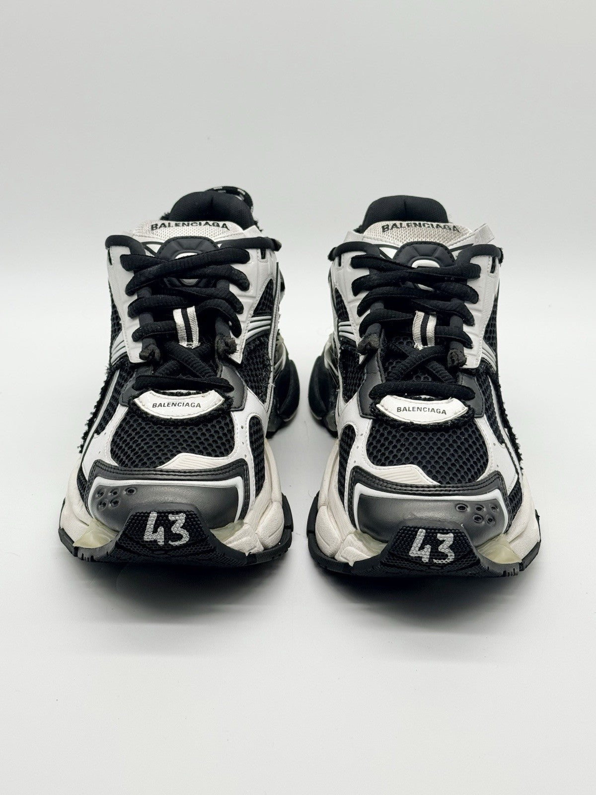 WORN ONCE Size 10 - Balenciaga Runner Sneaker White Black