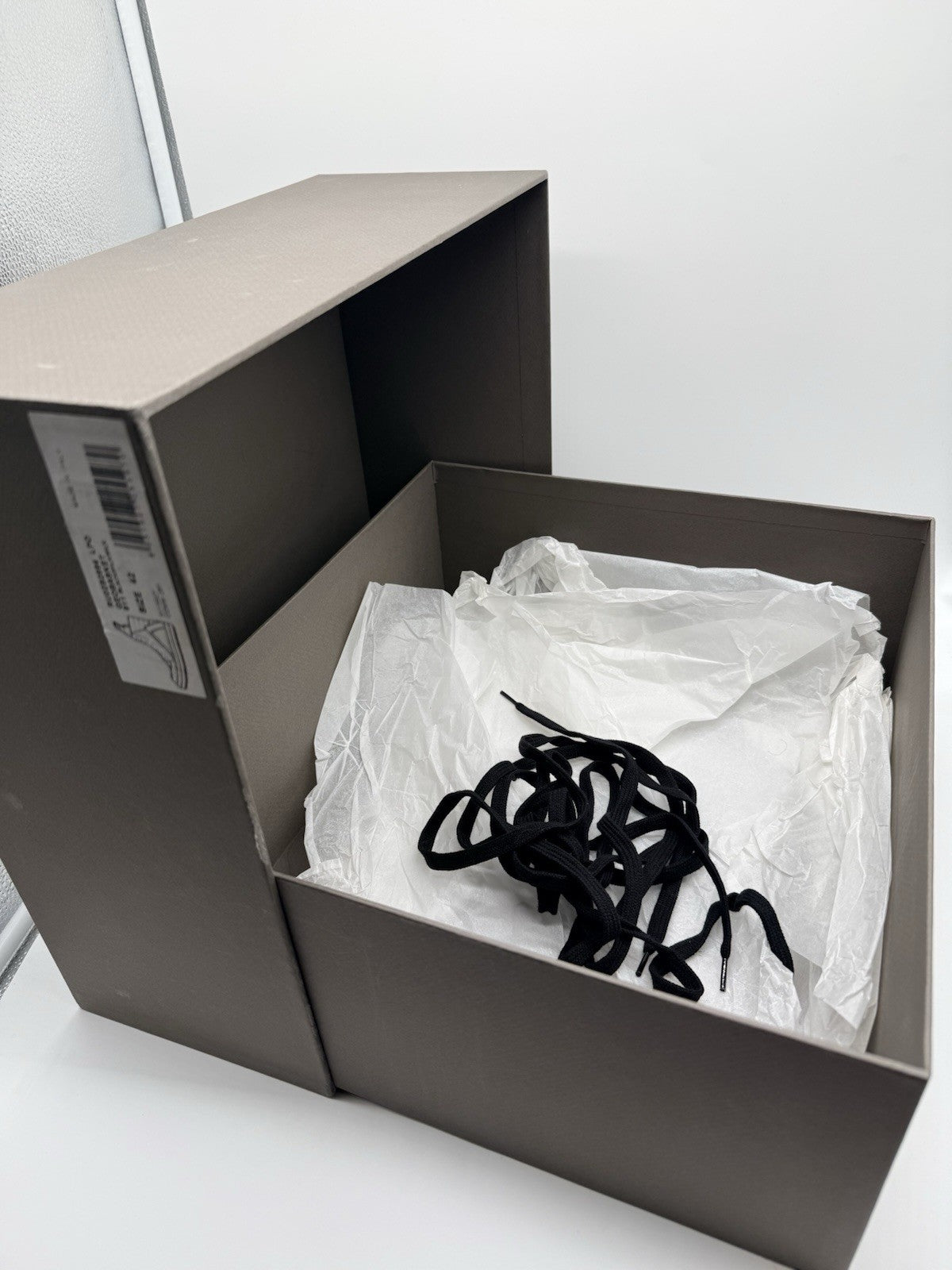 Size 9 - Rick Owens Geobasket Black Milk