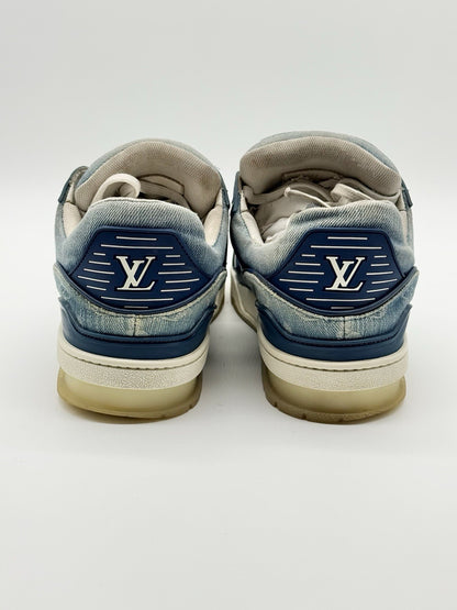 Size 9 - Louis Vuitton Trainer Sneaker Blue Monogram Denim