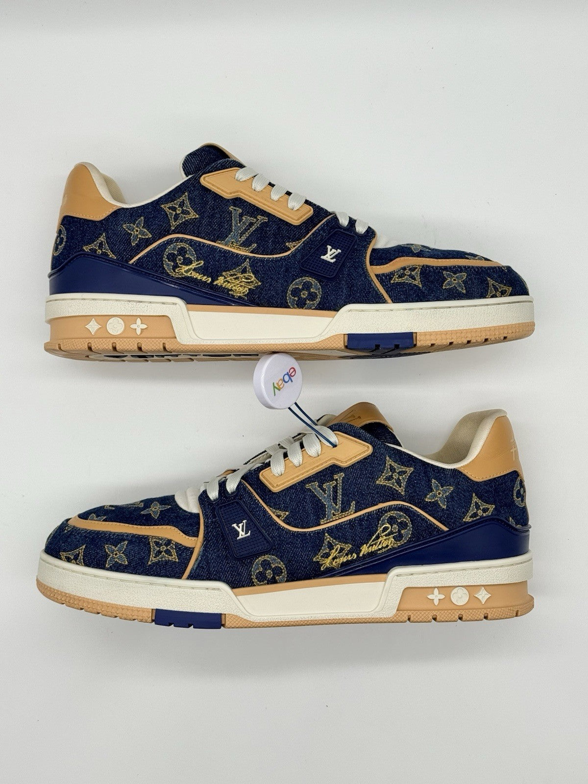 Size 10 - Louis Vuitton Trainer Low Monogram Denim
