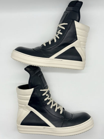 Size 9 - Rick Owens Geobasket Black Milk