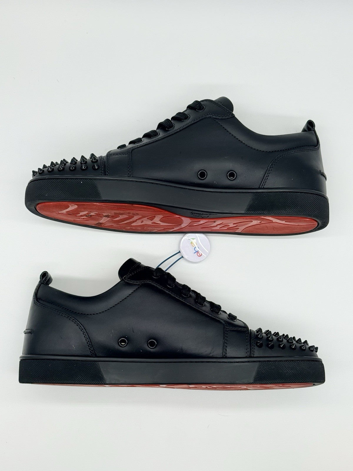 WORN ONCE Size 11.5 - Christian Louboutin Sneakers Low Black Junior Spikes