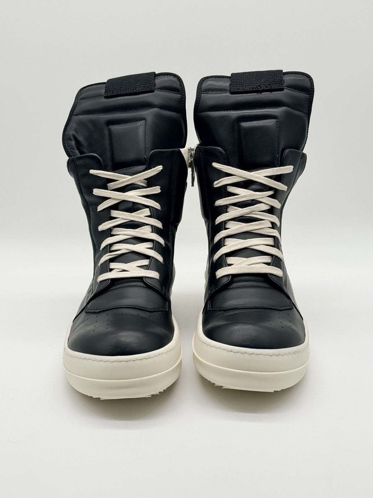Size 8.5 - Rick Owens Geobasket Black Milk