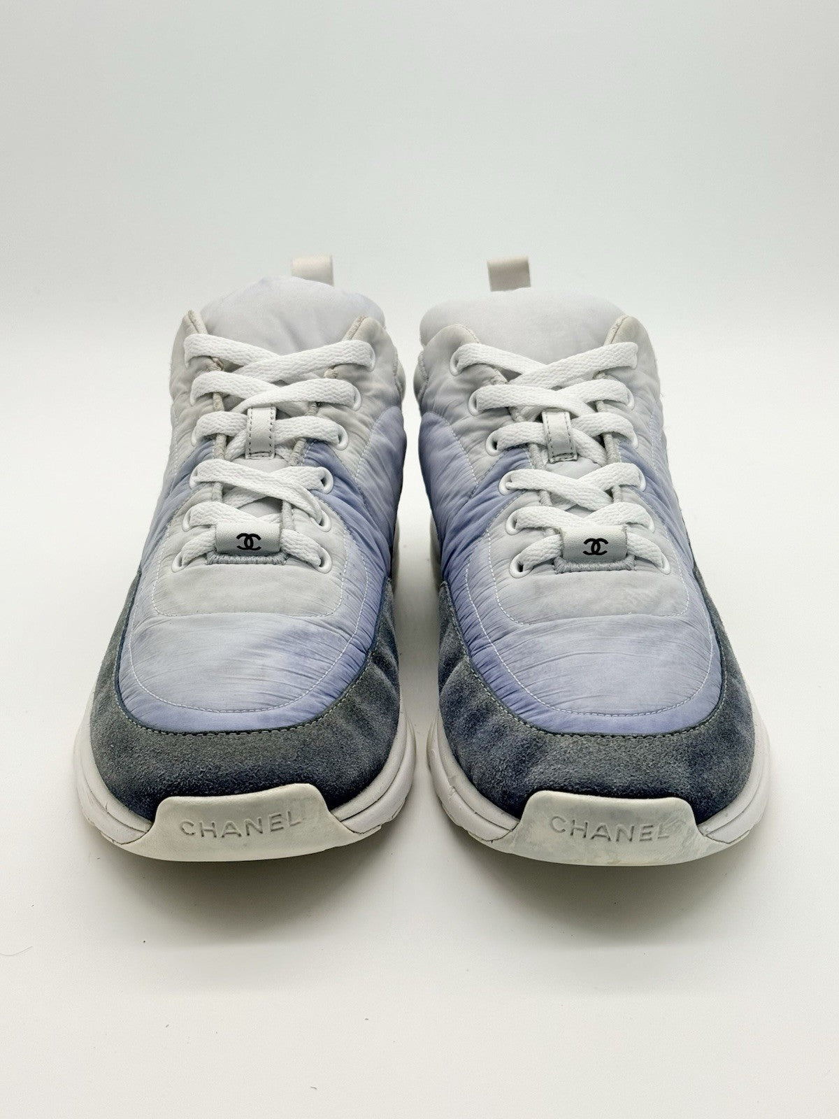 Size 8.5 - CHANEL CC Trainer Blue Suede