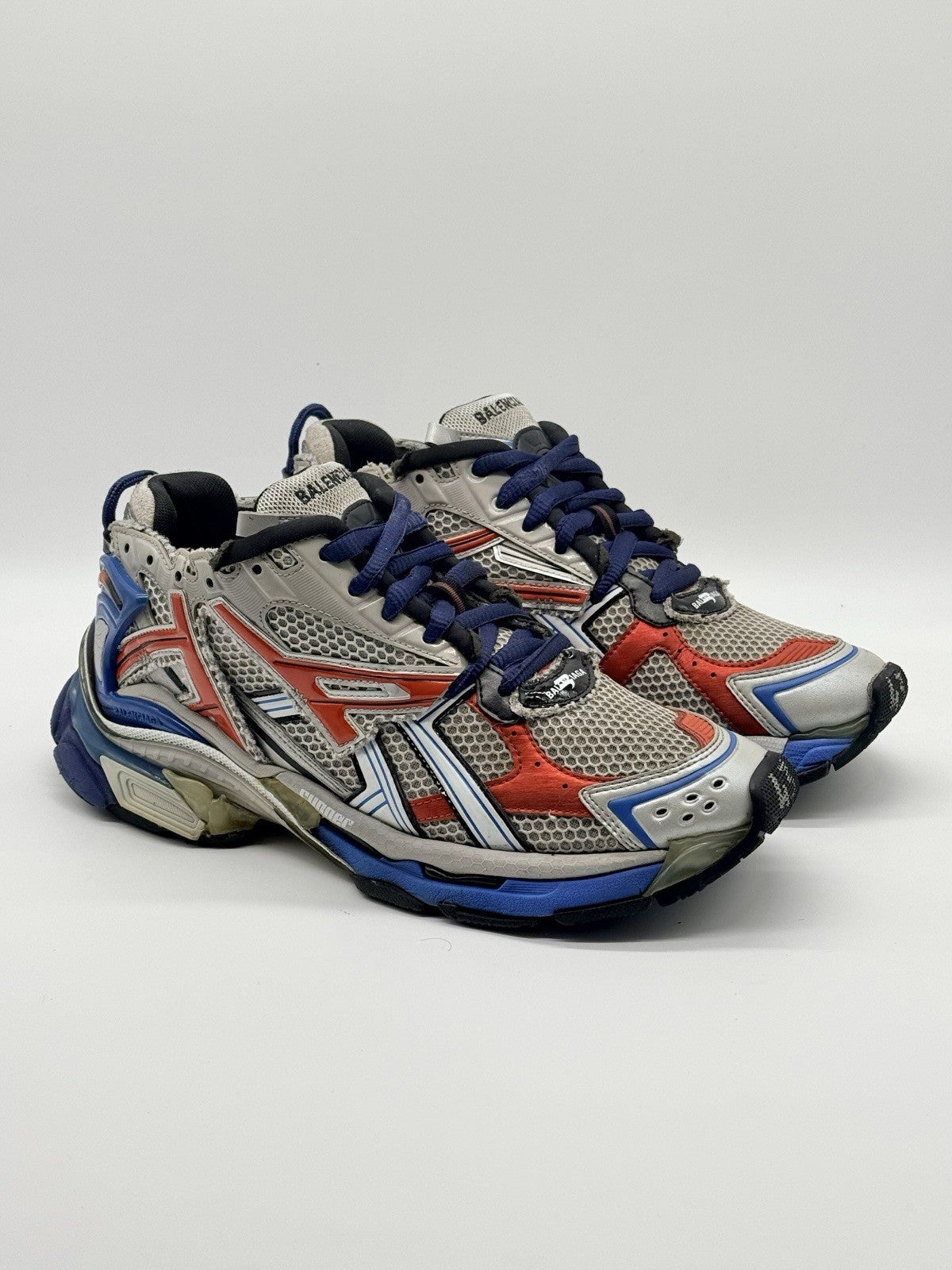 Size 10 - Balenciaga Runner Sneaker Grey Red Blue