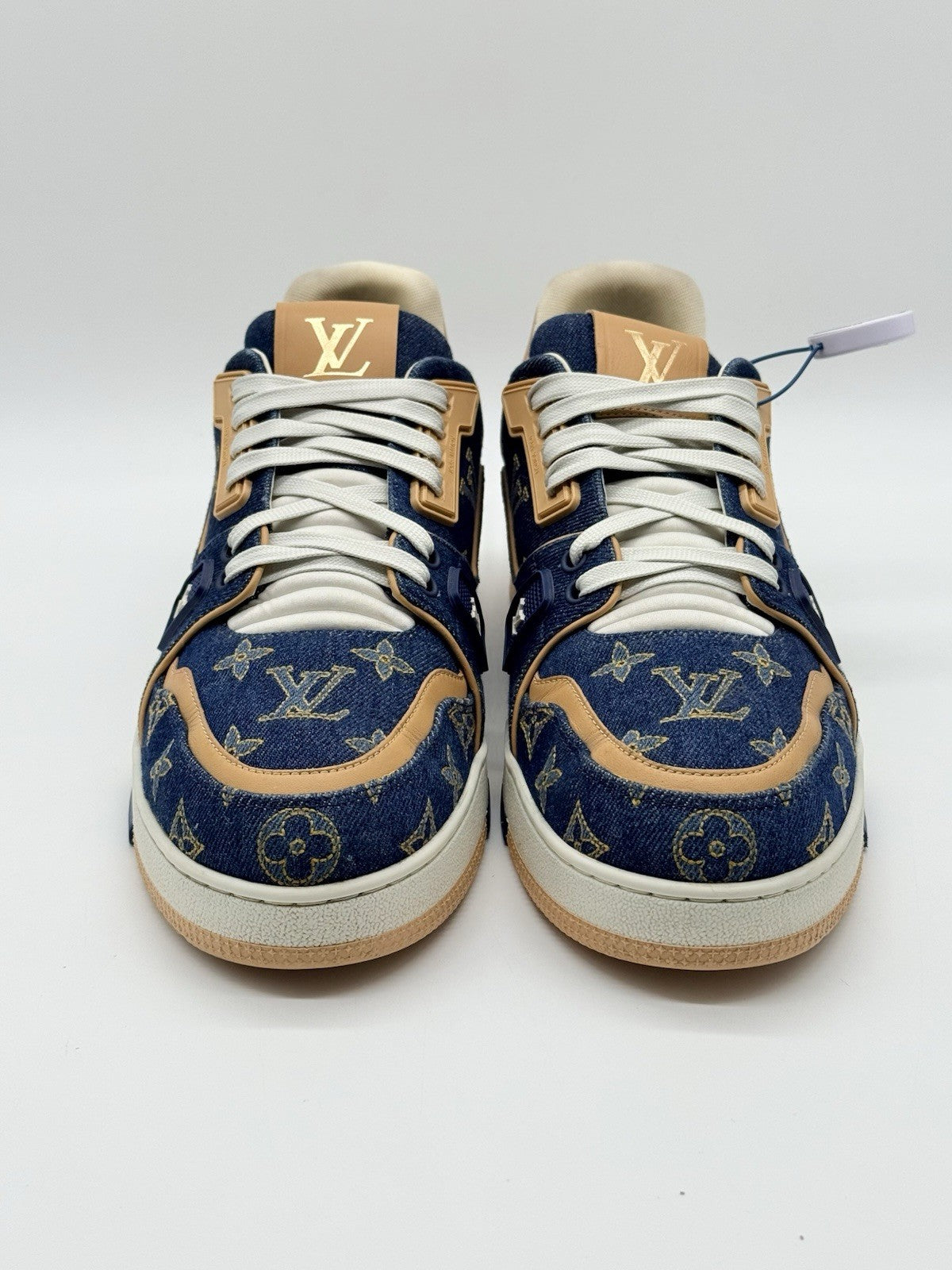 Size 10 - Louis Vuitton Trainer Low Monogram Denim