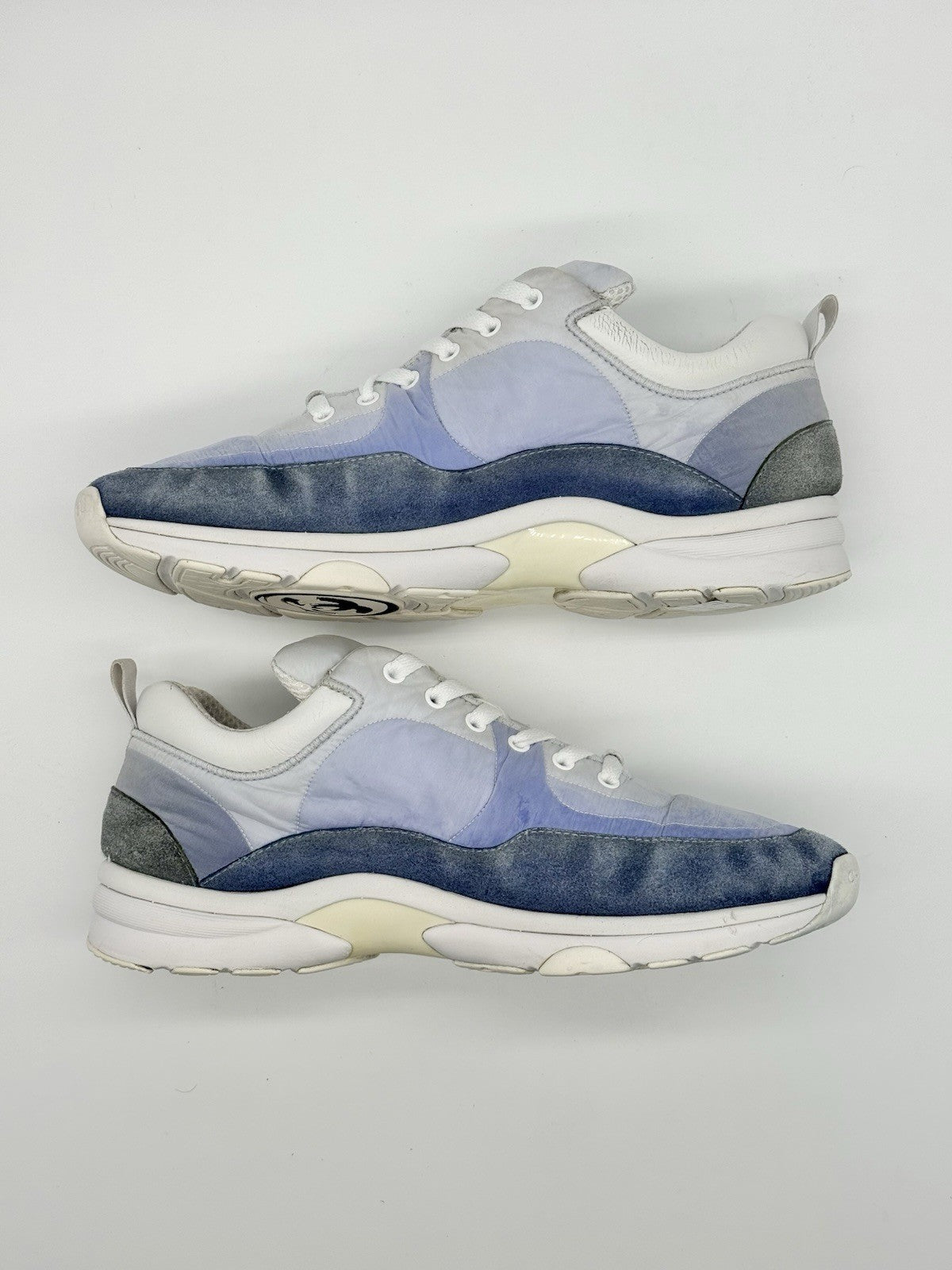 Size 8.5 - CHANEL CC Trainer Blue Suede