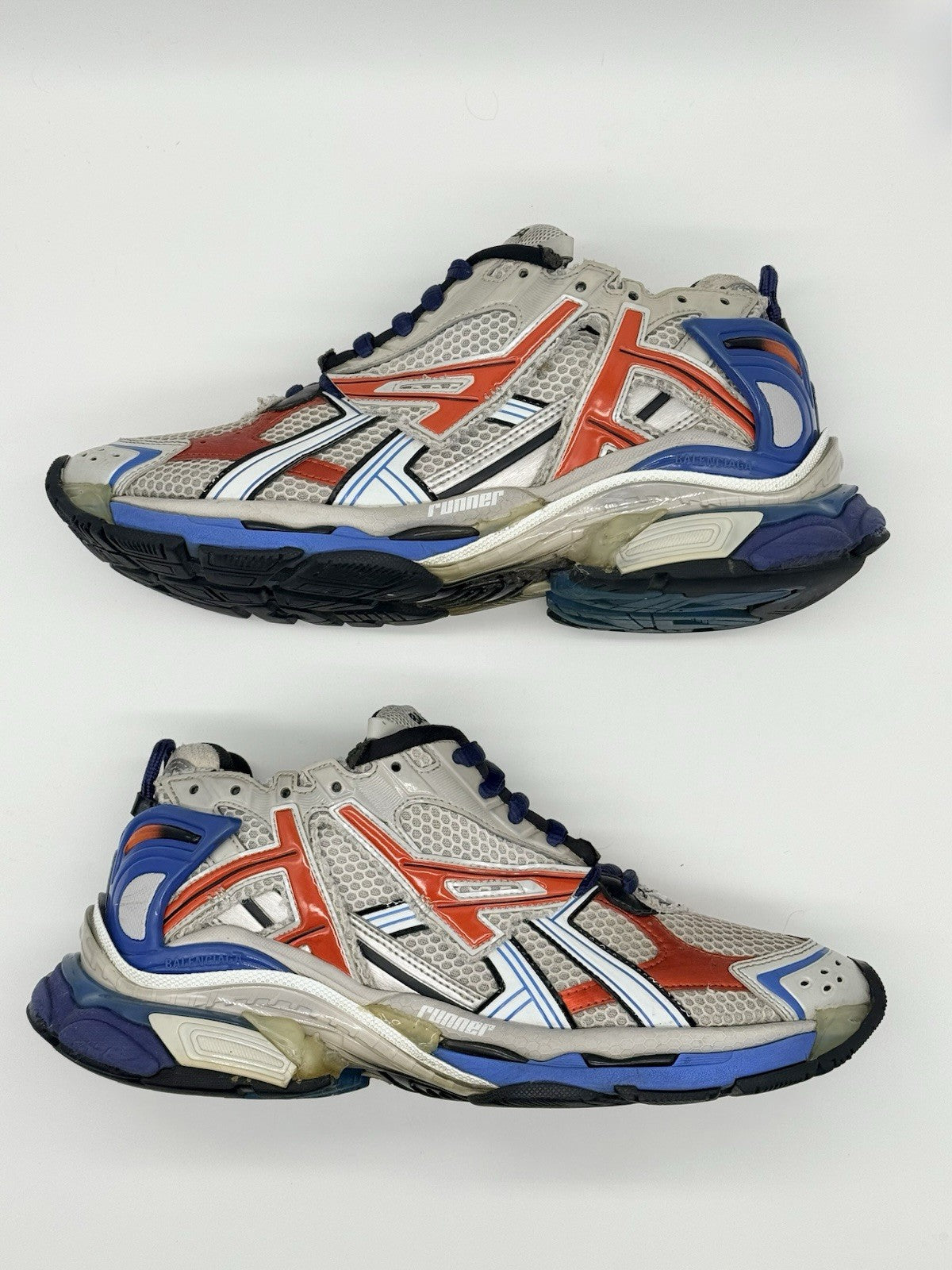 Size 10 - Balenciaga Runner Sneaker Grey Red Blue