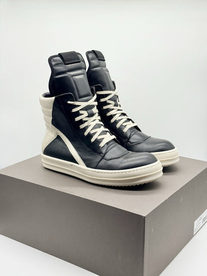 Size 9 - Rick Owens Geobasket Black Milk