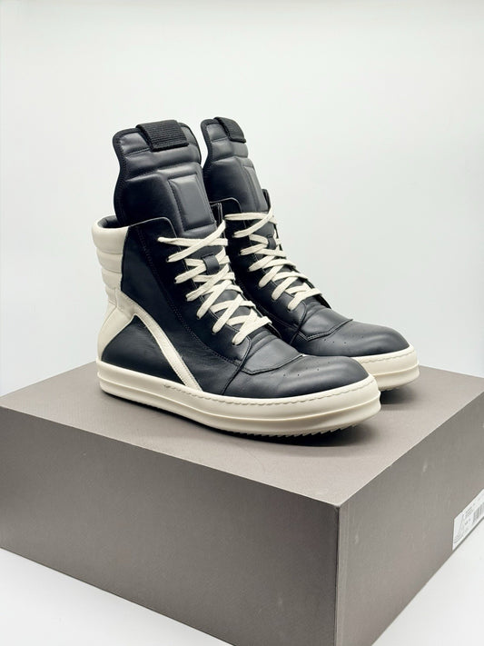 Size 9 - Rick Owens Geobasket Black Milk