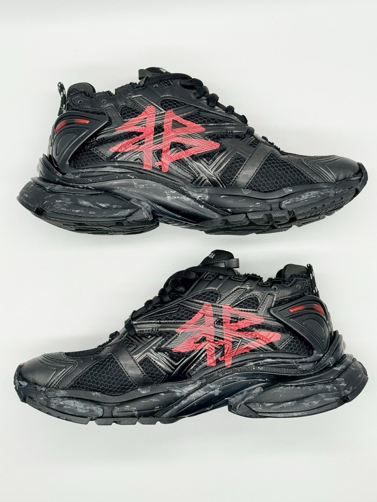 Size 13 - Balenciaga Runner Sneaker Graffiti - Black Red