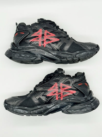 Size 13 - Balenciaga Runner Sneaker Graffiti - Black Red