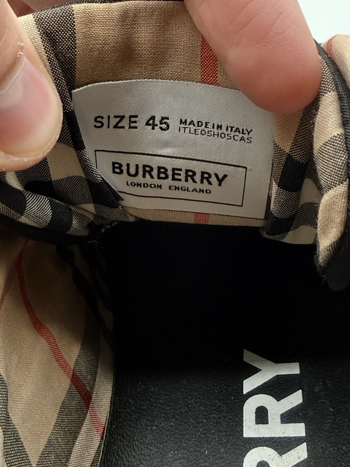 Size 12 - Burberry Arthur Sneaker Black