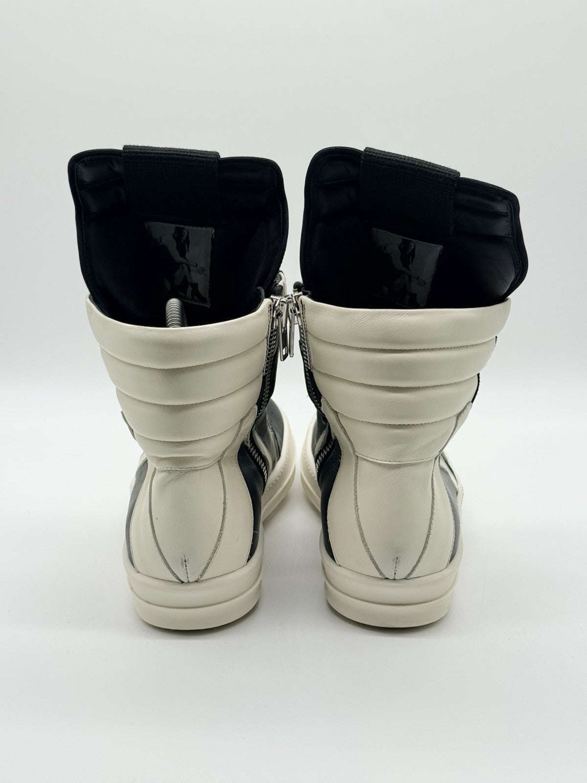 Size 8.5 - Rick Owens Geobasket Black Milk