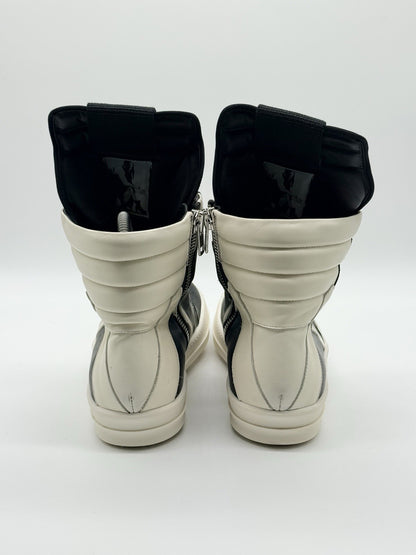 Size 8.5 - Rick Owens Geobasket Black Milk