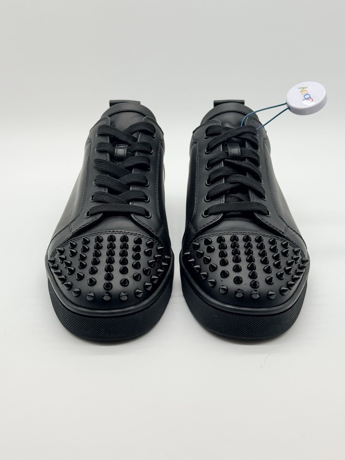 WORN ONCE Size 11.5 - Christian Louboutin Sneakers Low Black Junior Spikes