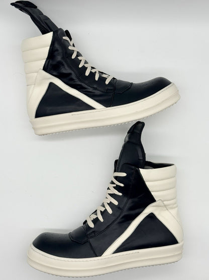 Size 8.5 - Rick Owens Geobasket Black Milk
