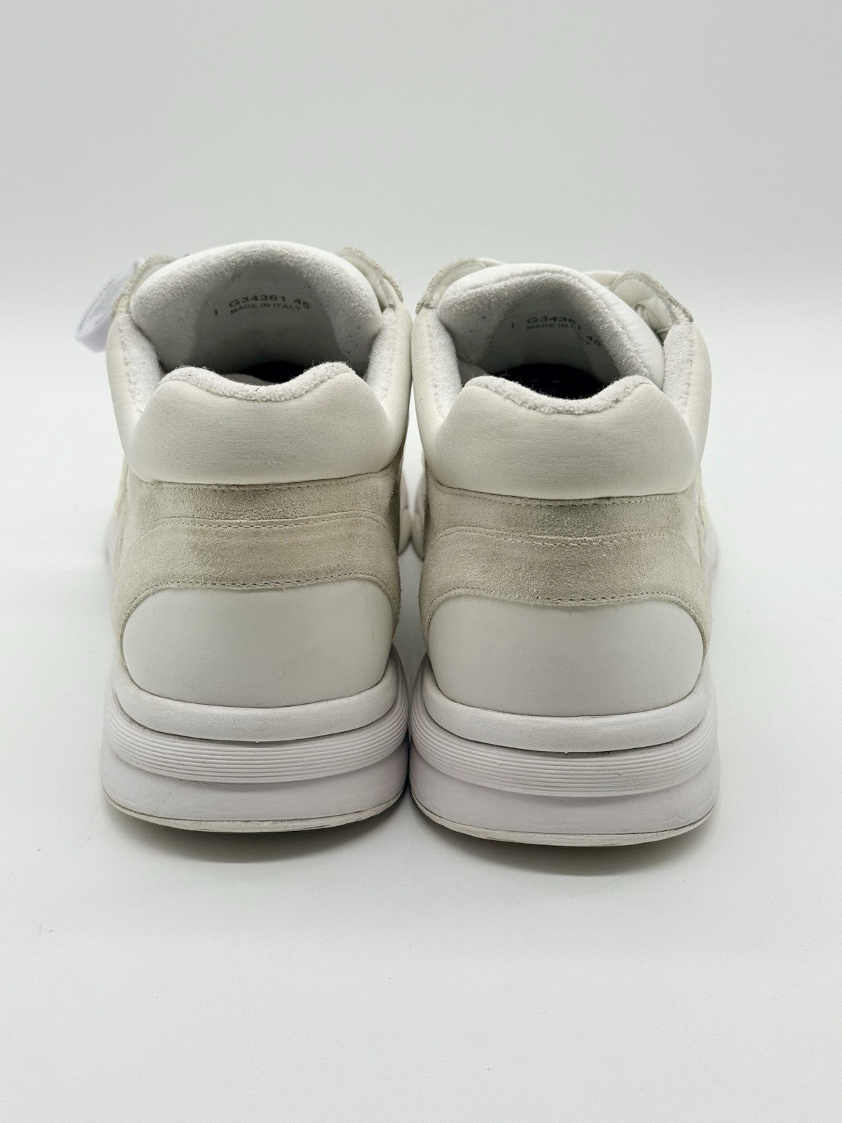 Size 12 - Chanel CC Logo Sneaker White Suede