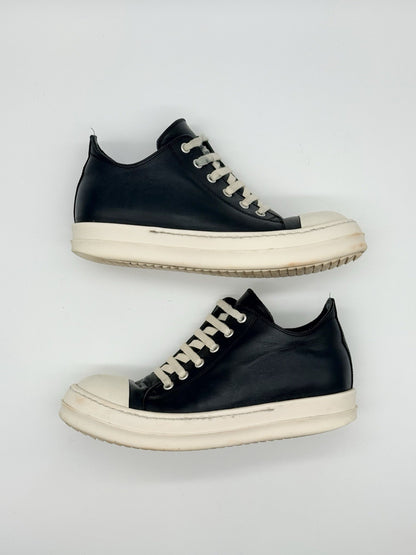 Size 7 - Rick Owens Ramones Low Black Mainline Leather Women’s