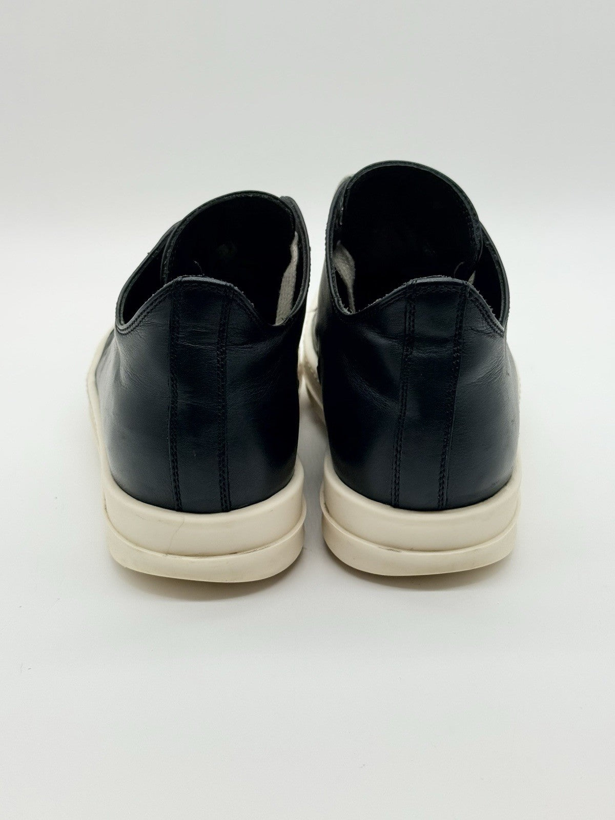 Size 7 - Rick Owens Ramones Low Black Mainline Leather Women’s