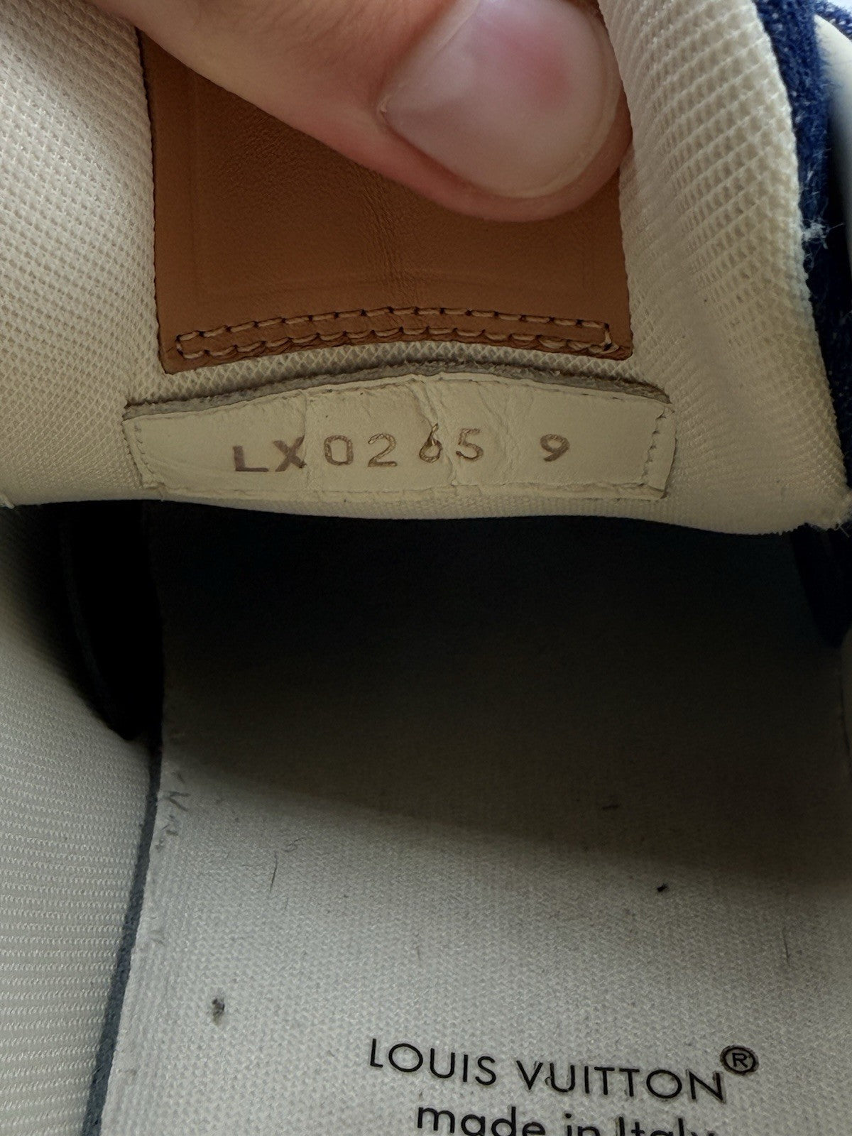 Size 10 - Louis Vuitton Trainer Low Monogram Denim
