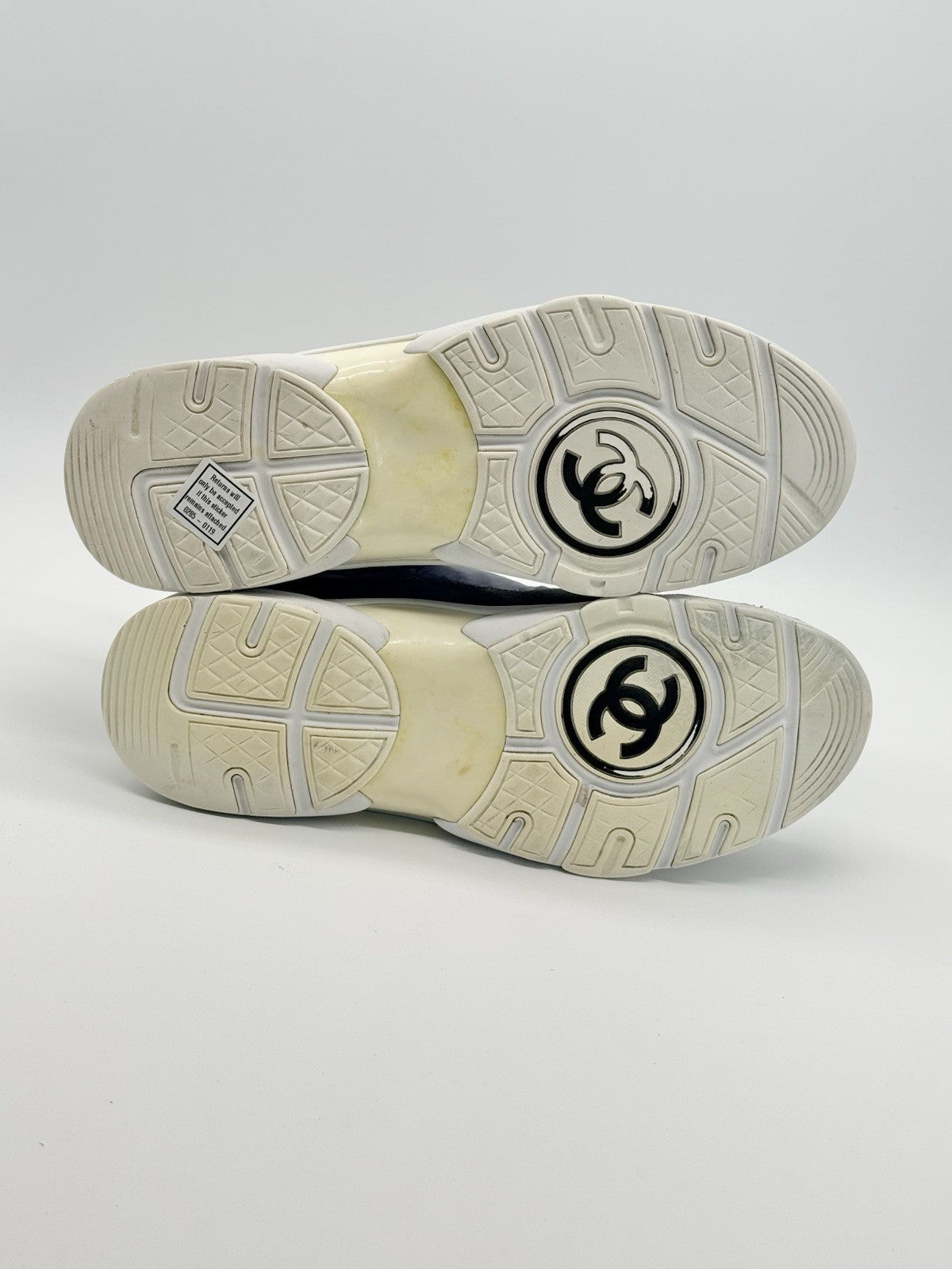 Size 8.5 - CHANEL CC Trainer Blue Suede