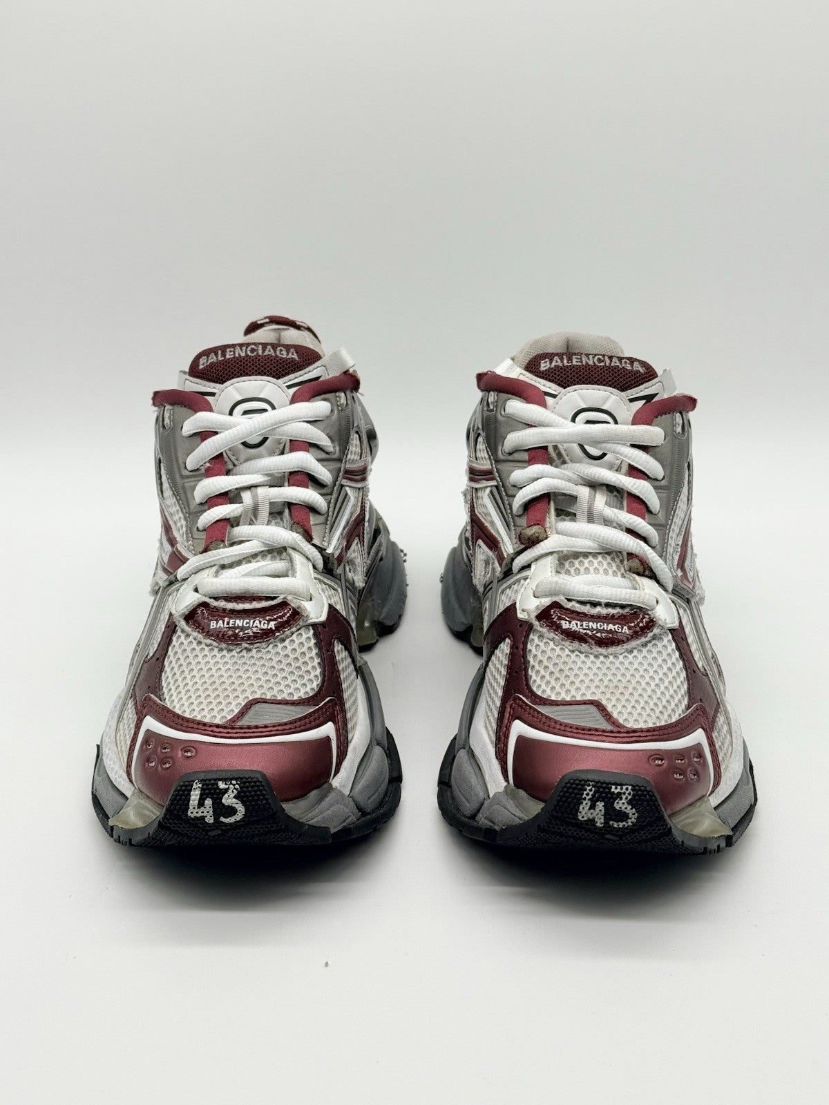 Size 10 - Balenciaga Runner Sneaker Burgundy