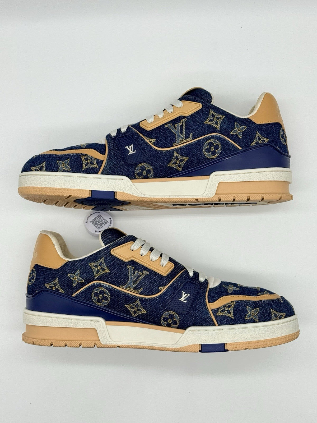 Size 10 - Louis Vuitton Trainer Low Monogram Denim