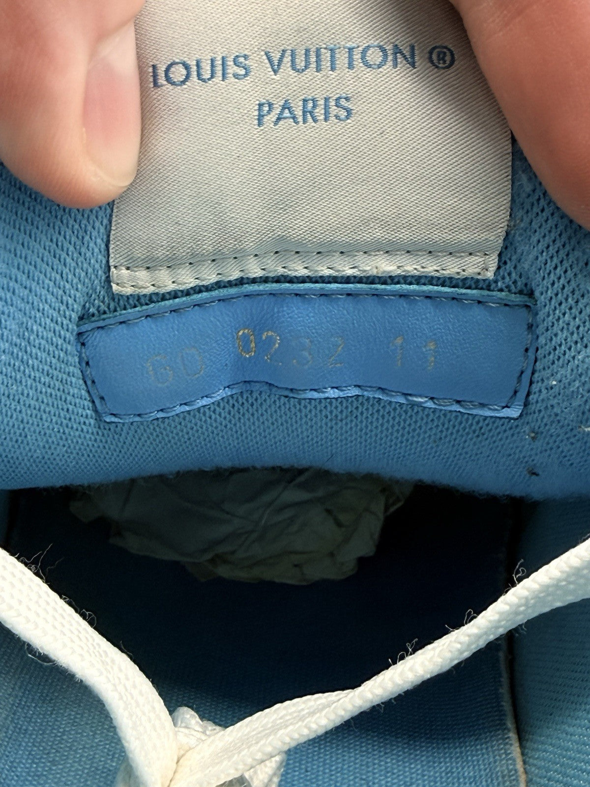 Size 12 - Louis Vuitton Trainer Blue Strap
