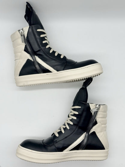 Size 9 - Rick Owens Geobasket Black Milk
